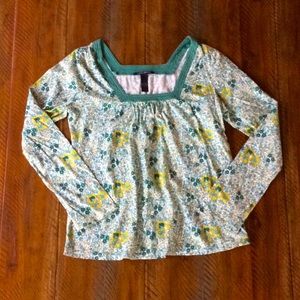 Women’s Lucky Brand Floral Cotton Top 🍀Blouse